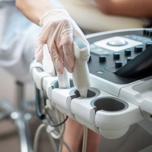 Ultrasound of the testicles, abdomen, and prostate gland with elastography