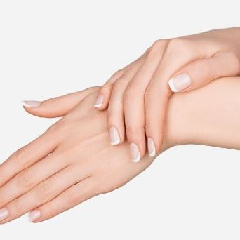 Microneedling of the backs of the hands